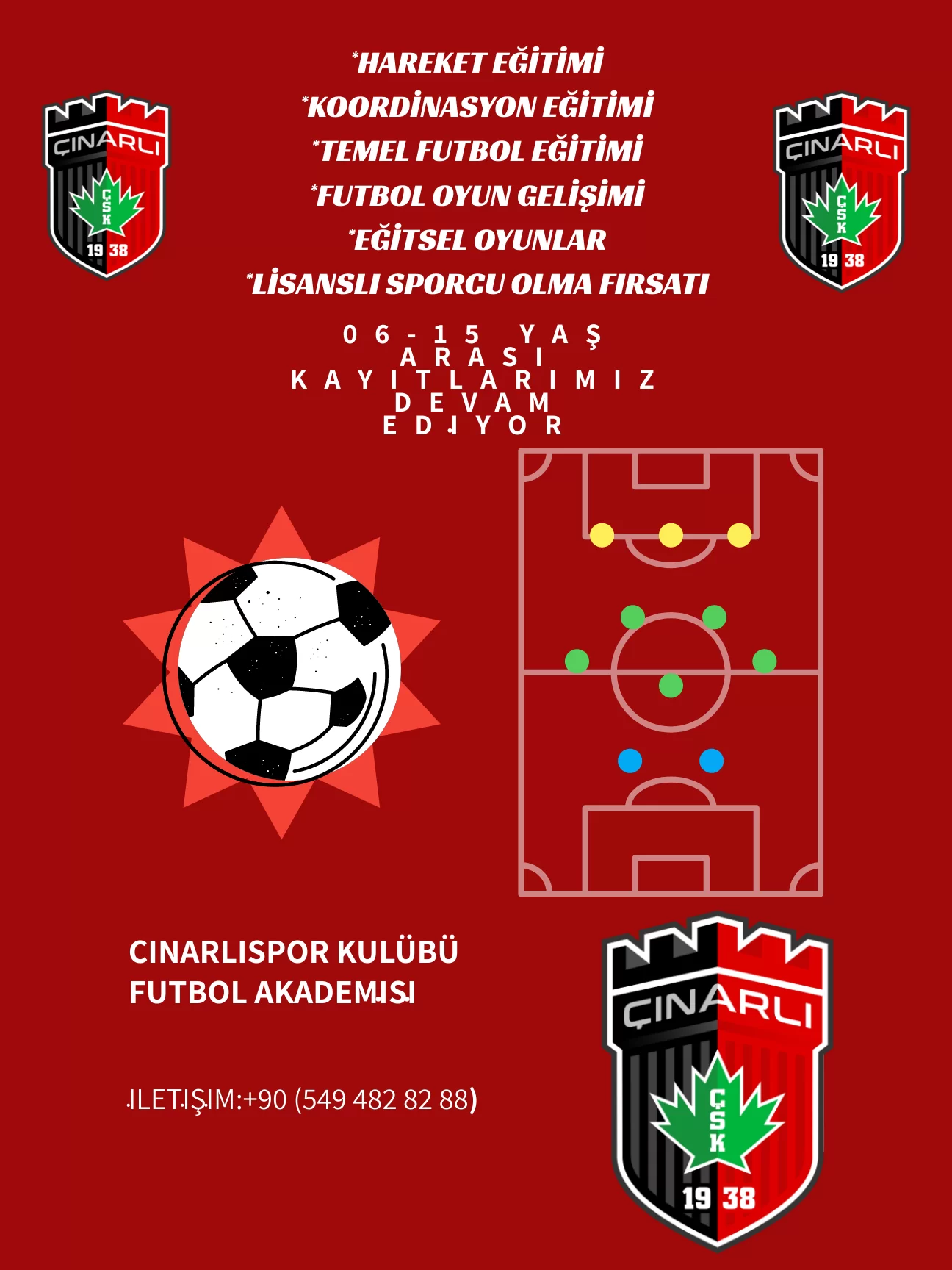 FUTBOL AKADEMİSİ KAYITLARIMIZ DEVAM EDİYOR ARAMIZA KATILMAK İÇİN HEMEN TIKLA
